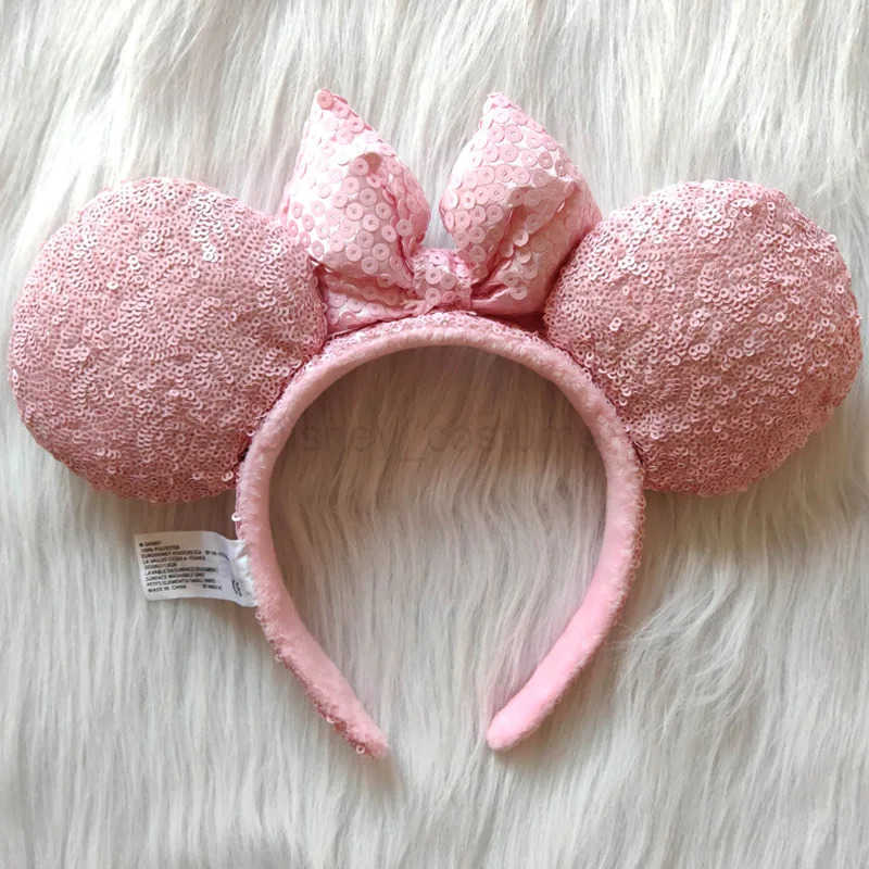 Disney Pink Butterfly Sparkle Mickey Mouse Headband Disney Minnie Earband Headband Childrens Decorative Gift X250425