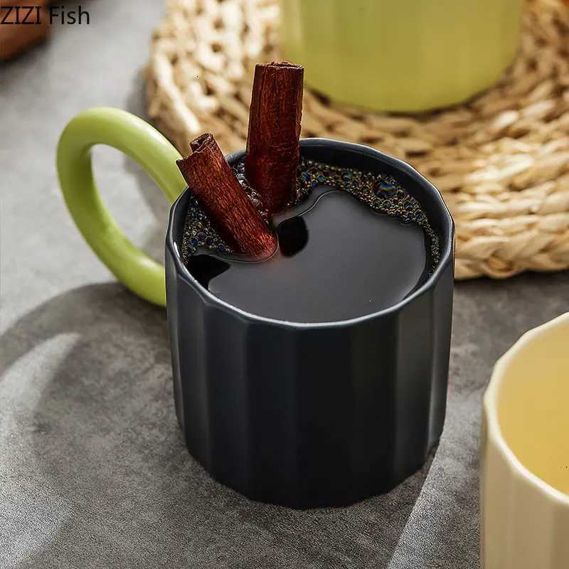 260ml Large Capacity Ceramic Mug Office Water Cup Tea Cup Afternoon Tea Coffee Cup Nordic Household Juice Milk Drinking Set Y251125