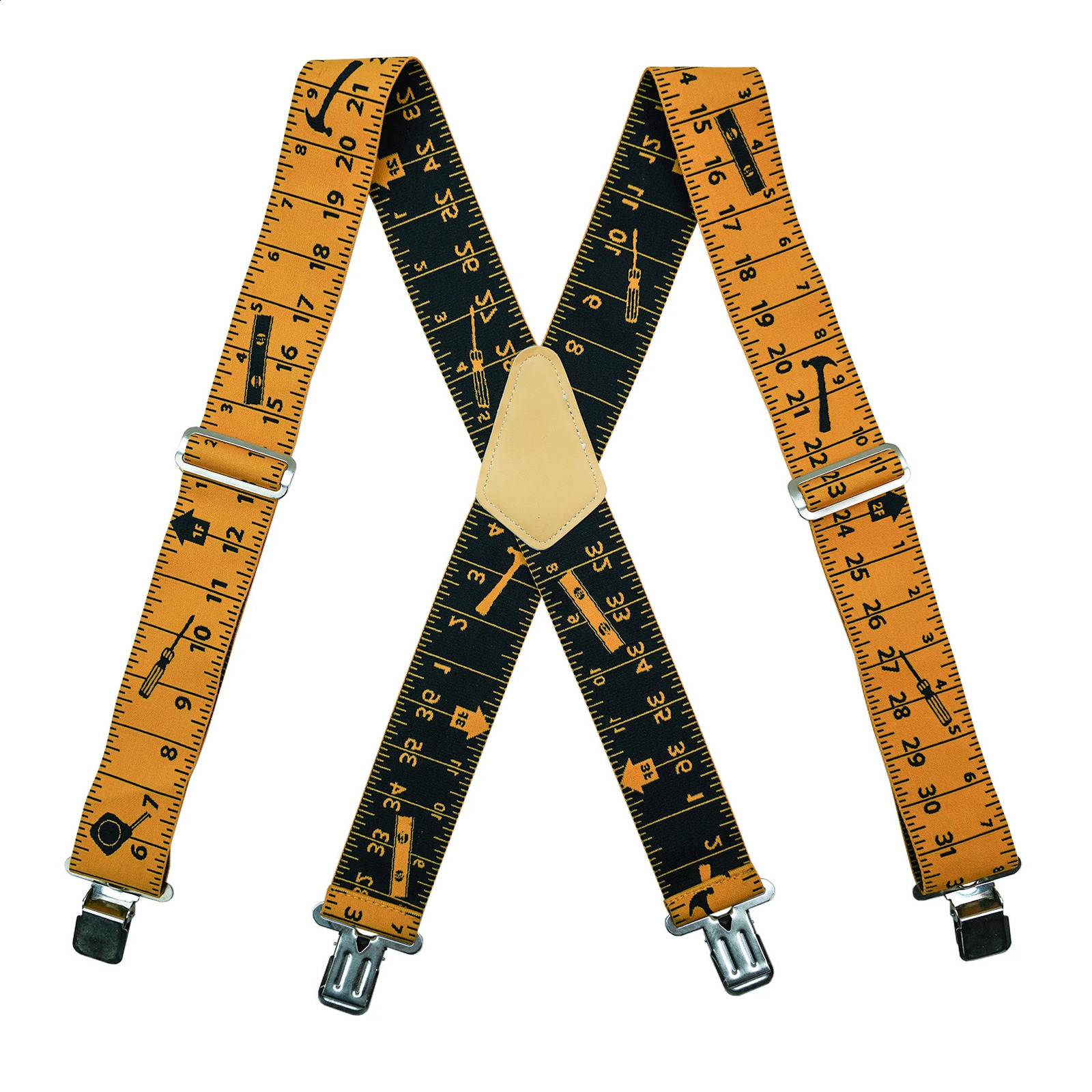 Mens Suspenders 2 Wide Adjustable and Elastic Braces X Shape with Very Strong Clips - Heavy Duty tape measure suspenders formen 250425