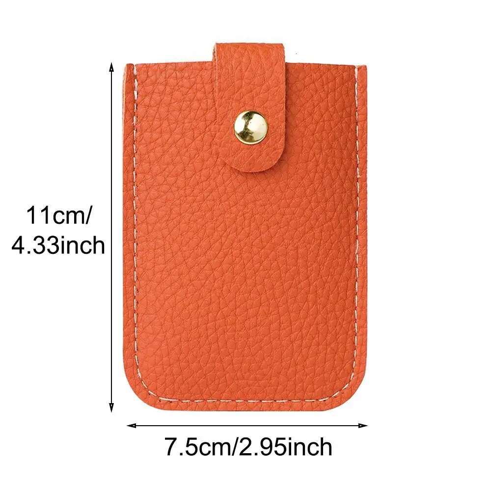 Laminated Concealed Pull-Out Business Case 4 Pockets PU Leather RFID Blocking ID Card Holder Mini Wallets