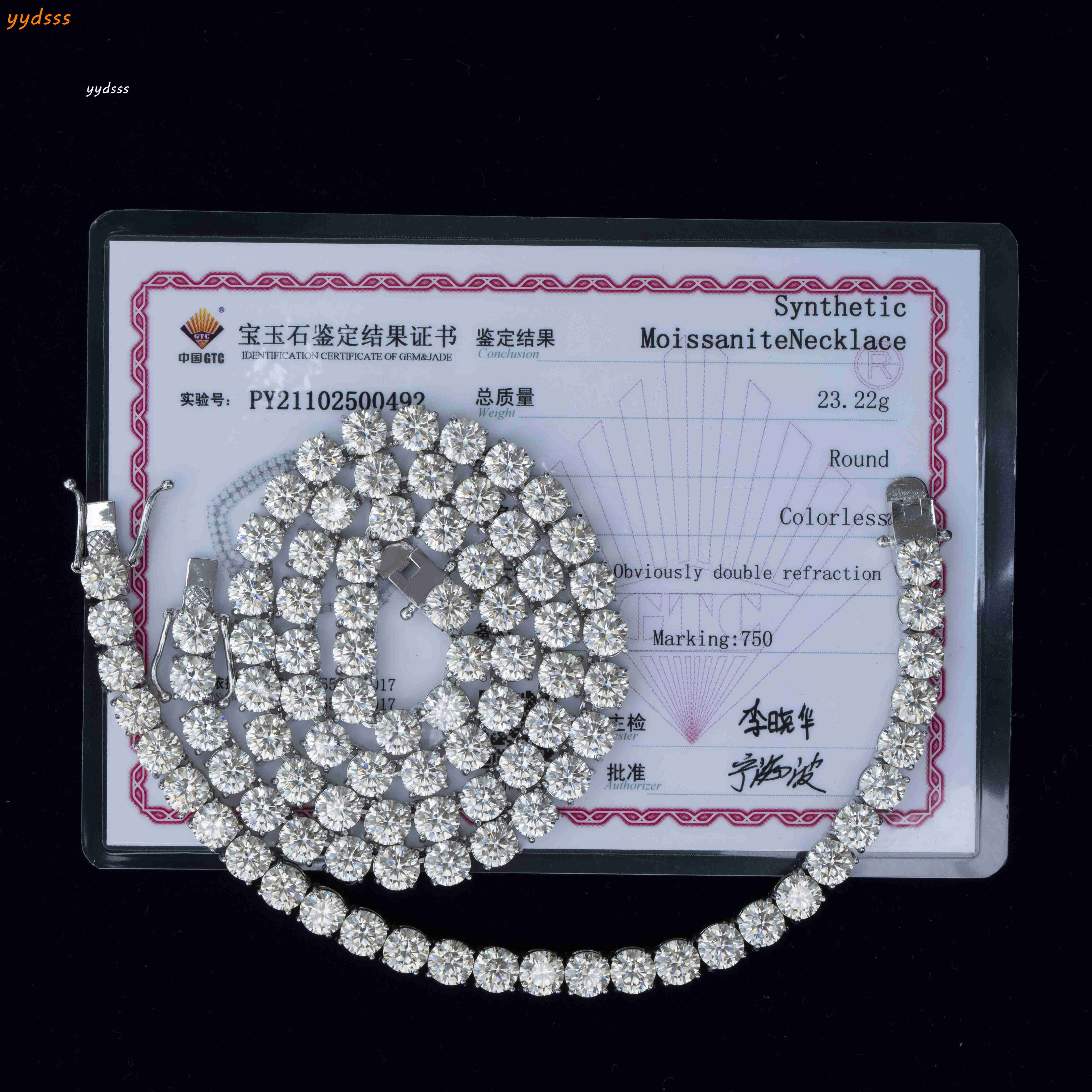 Customize 2mm 3mm 4mm 5mm 6.5mm 7mm 7.5mm 8mm Silver S925 Bracelet Necklace VVS Moissanite Diamond Luxury Tennis Chain