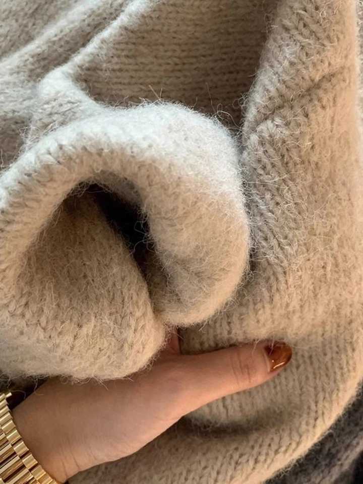 Korean Gentle Knitted Cardigan Women Vintage Loose Casual Lazy Wind Solid Sweater Female Soft Long Sleeve Autumn Winter OutwearT251125