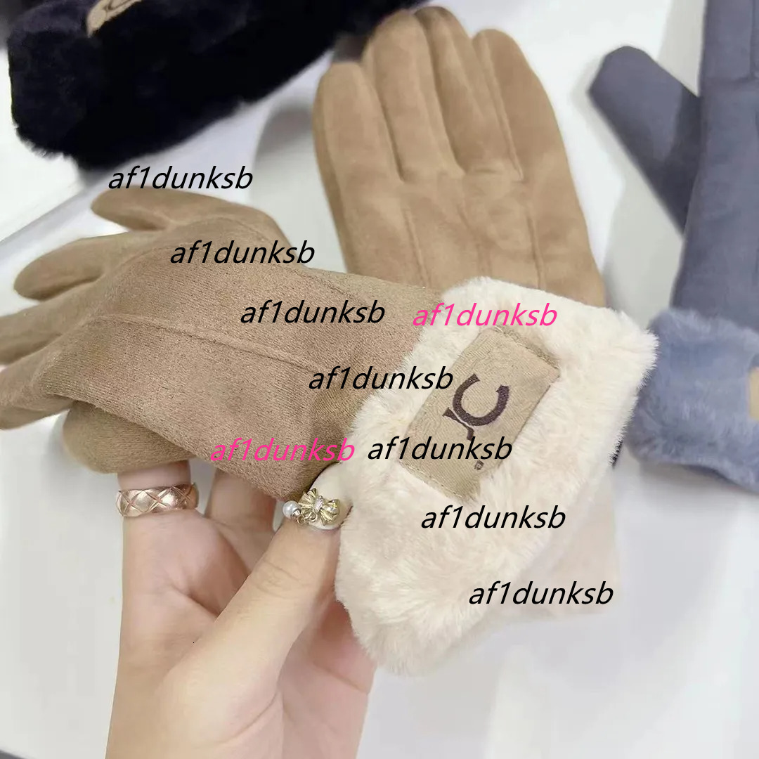 Gloves designer gloves luxury gloves designer letter leather design gloves warm Waterproof cycling padded warmth women ugggloves uggs gloves finger warm gloves