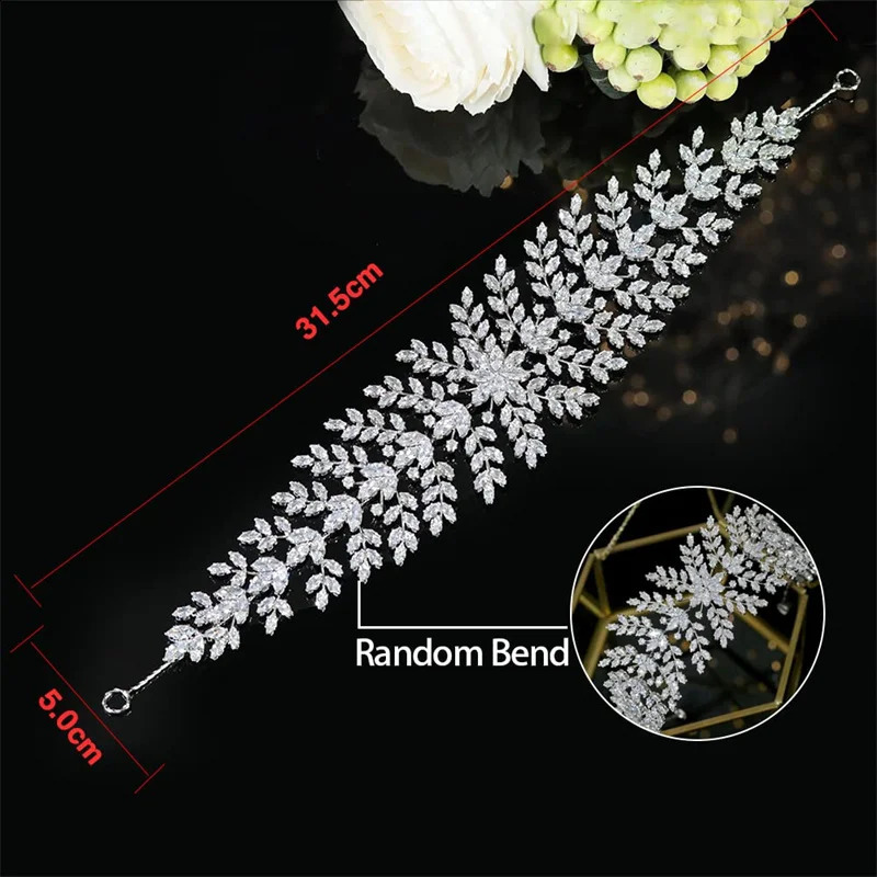 Bridal Headpieces Wedding Hair Jewelry Accessories Cubic Zirconia CZ Elegant Bride Tiaras Crowns For Women Prom Headdress 250420
