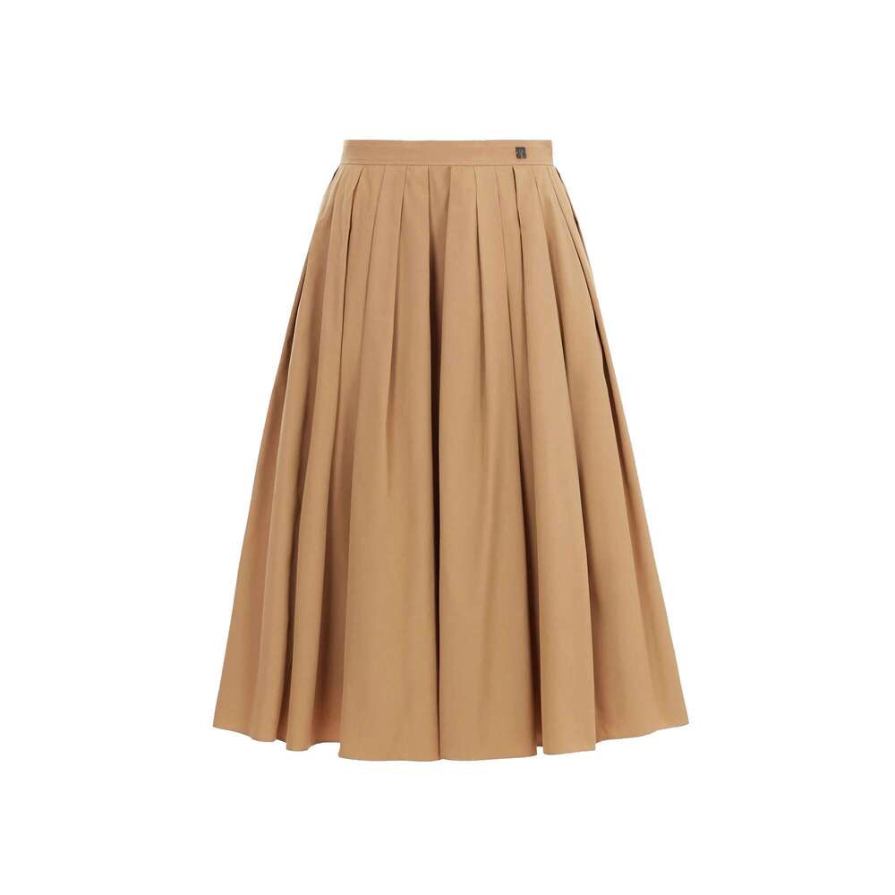 CHCH Women High Waist Pleated Fashion Solid Elegant Skirt Vintage Female Chic Lady Office Casual A Line Skirts