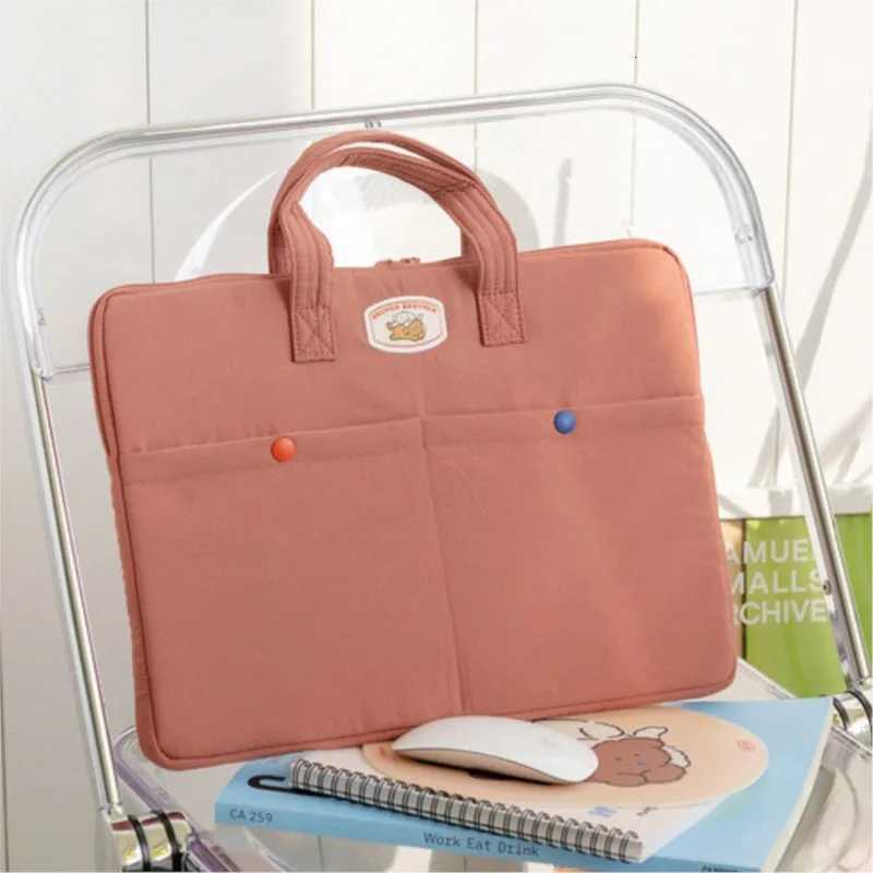 Ins Korean Cute Puppy Laptop Bag Portable MacBook Air Pro 13 133 14 156 Inch Case Shockproof Lightweight Student Notebook BagsT251125