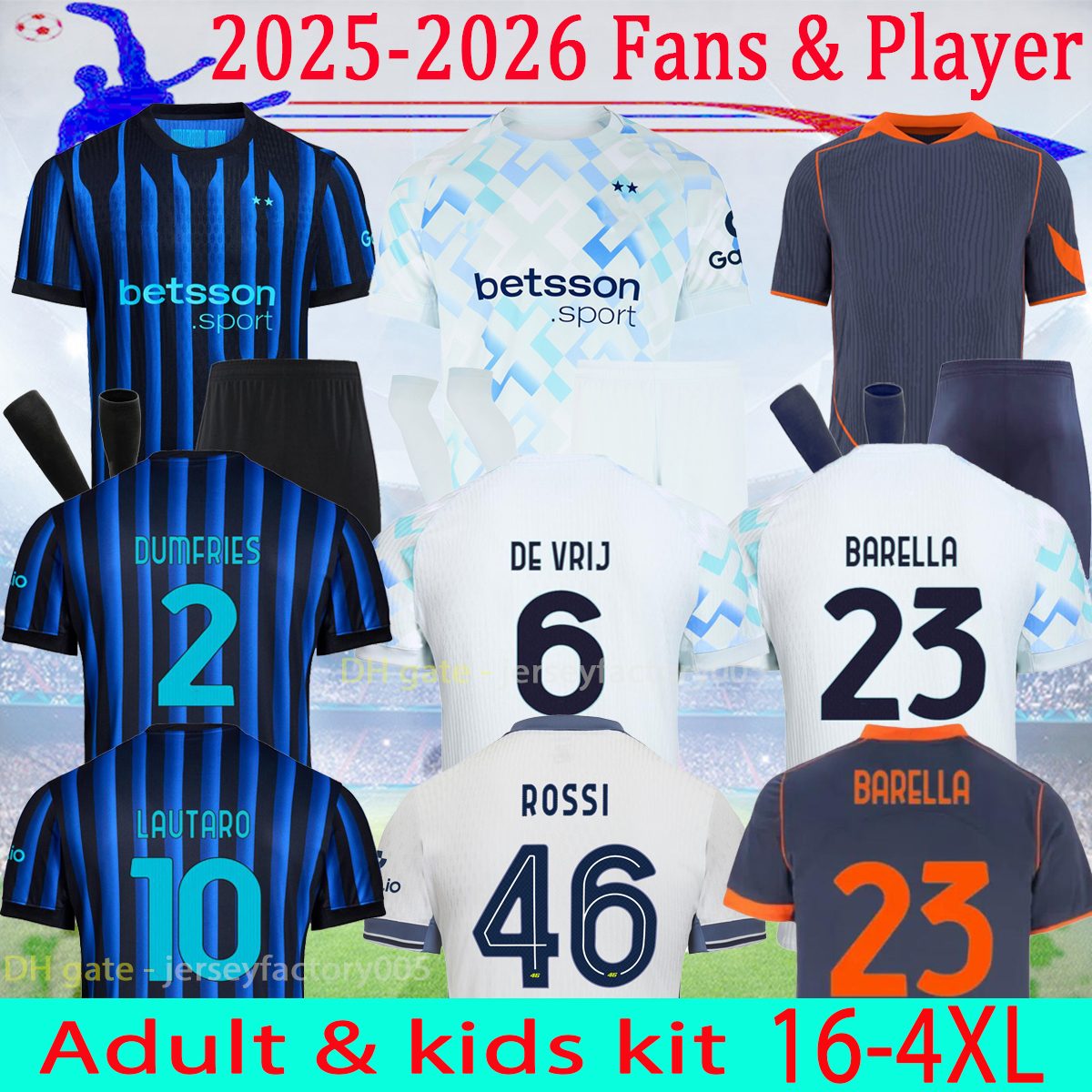 Milanes 25 26 BASTONI DIMARCO Soccer Jersey CALHANOGLU BARELLA INTERS THURAM PAVARD LAUTARO ANNIVERSARY FRATTESI Special Football Shirt Men Kit Kids 16-4XL