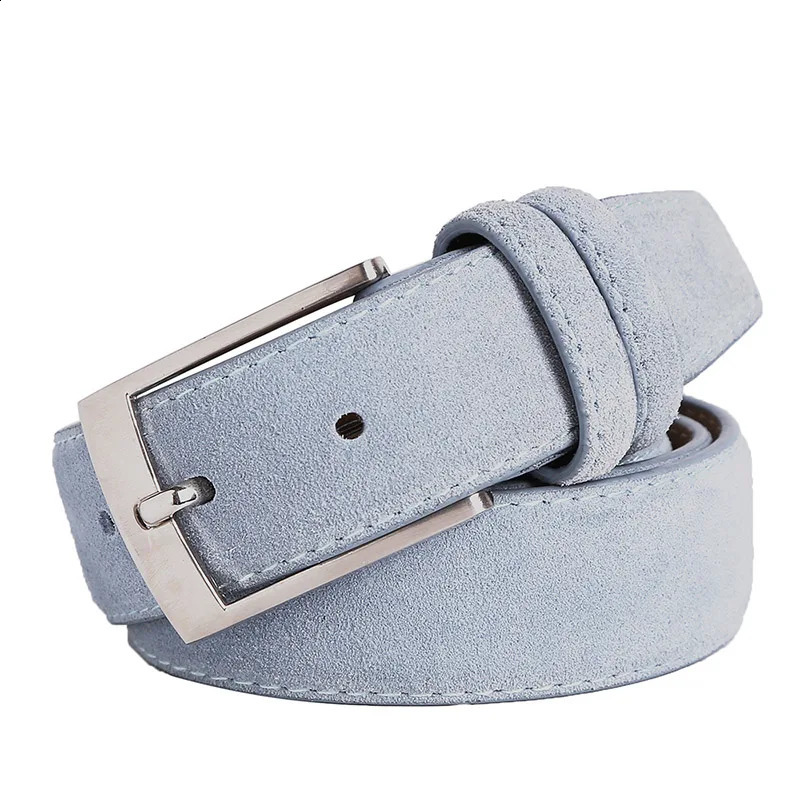 Sude Belts mens and womens solid color jeans buckle luxurious high-quality classic leather Sude Belts 250423