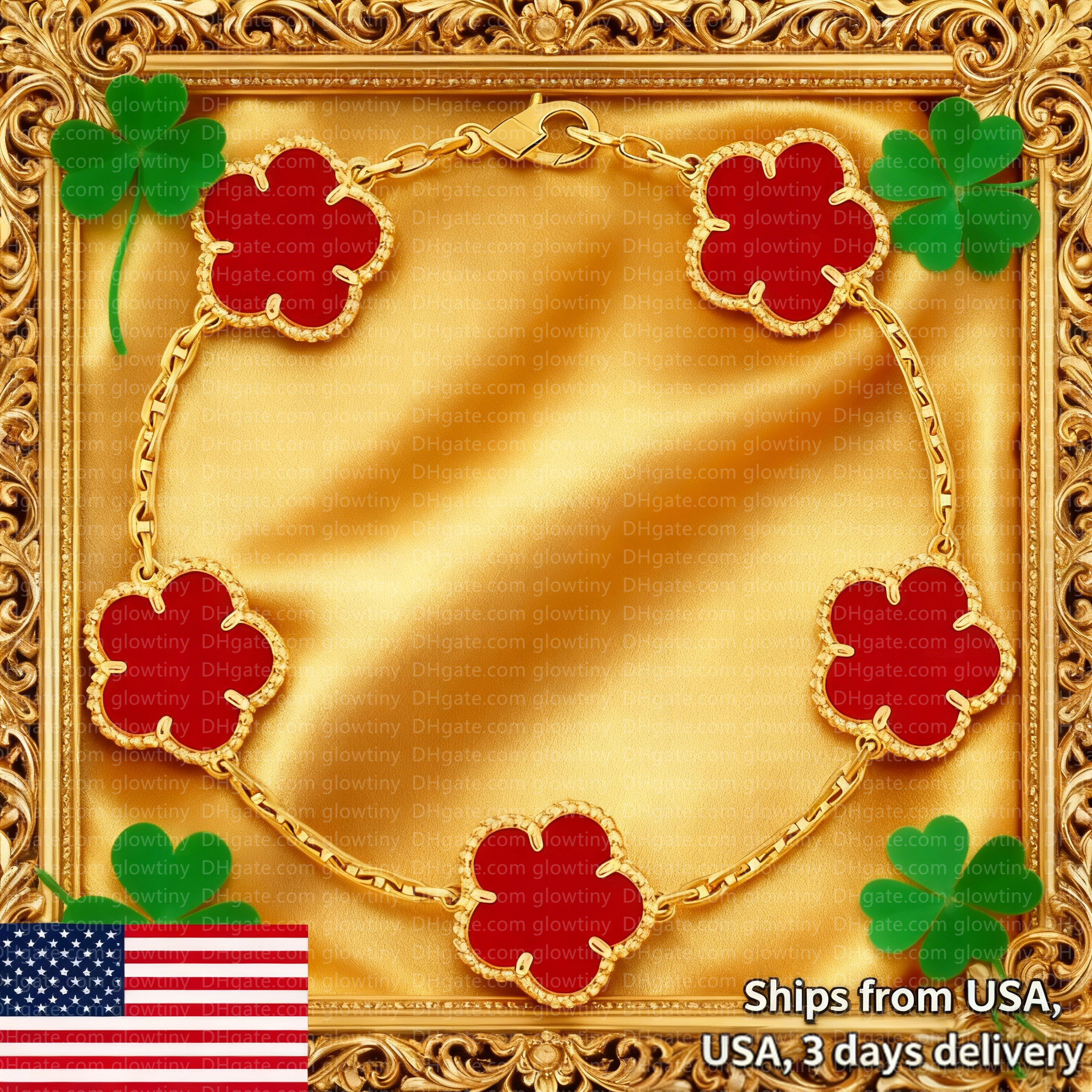 classic designer bracelet women jewelry bracelet luxe Outdoor top quality 5 modif bracelet charm sculpture 15mm flower clover bracelet luxury jewlerry gifts for gf