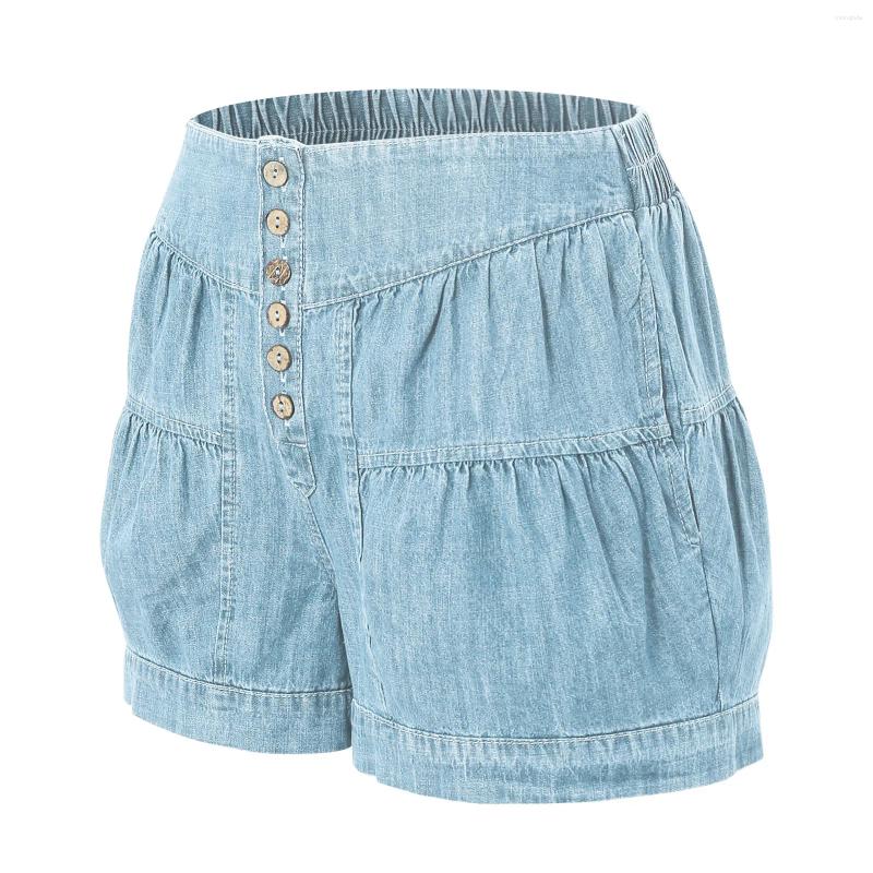 CNLONGBIDA Women's Shorts Streetwear Denim Short Pants Summer Baggy Jeans High Waisted Flowy Wide Leg Jean Casual Plus Size Straight