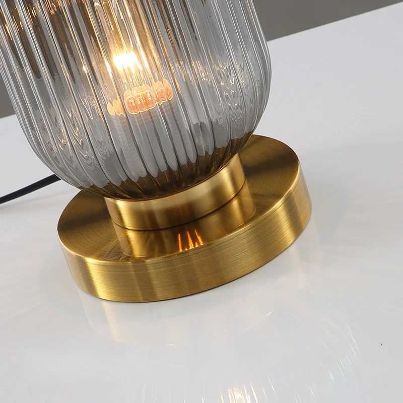 Nordic Modern Glass Table Lamps Bedroom Bedside Night Light Study Office Decoration Reading Home Lighting LED Living Room DeskM251125
