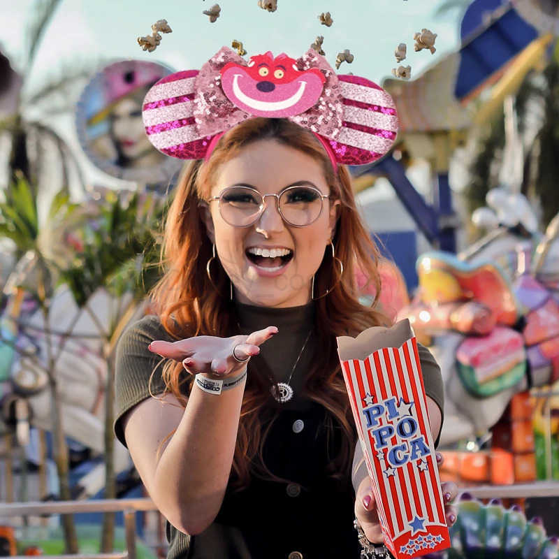 Disney Castle Fireworks Mouse Earband Shining Bow Girl Role Playing Hair Adult/Childrens Party Gifts Childrens Hair Accessories X250425