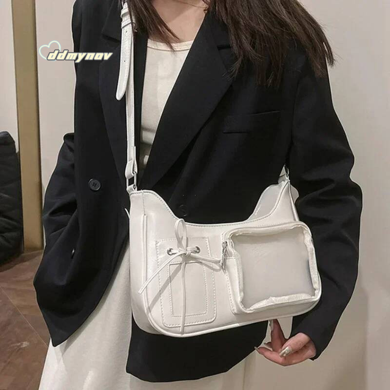 Y2k Haruku Shoulder Women Korean Transparent Ita School Crossbody Bag Female Japanese Designer Preppy Handbag Purse ddmynov