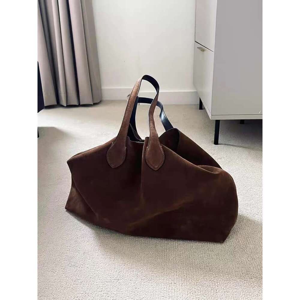 Designer Bag Suede Autumn And Winter Shoulder Niche Design Wing Matte Cowhide Large Capacity Women's Handheld Tote Bag