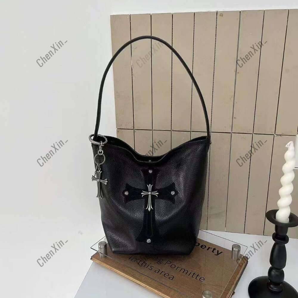 CH bag Charm bags Designer Chrome bag Luxury tote bag New Bucket Top Layer Cowhide Crossbody Shoulder Underarm Fashionable Cool Genuine Leather Bag for Women