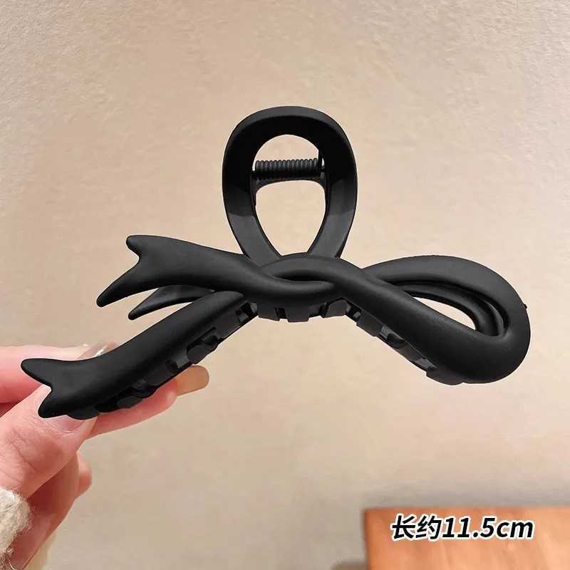 New matte hair clip retro ribbon bow hair clip crab headband hair clip shark ponytail hair accessory bucket for womens hairT250425