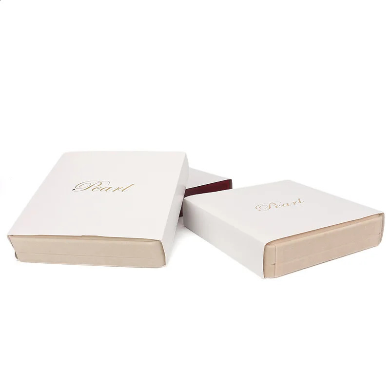 Velvet Pearl Necklace Jewelry Box Flocked Pendant Packaging Box High-End Square Storage Case Wedding Gift Jewelry Storage 250424