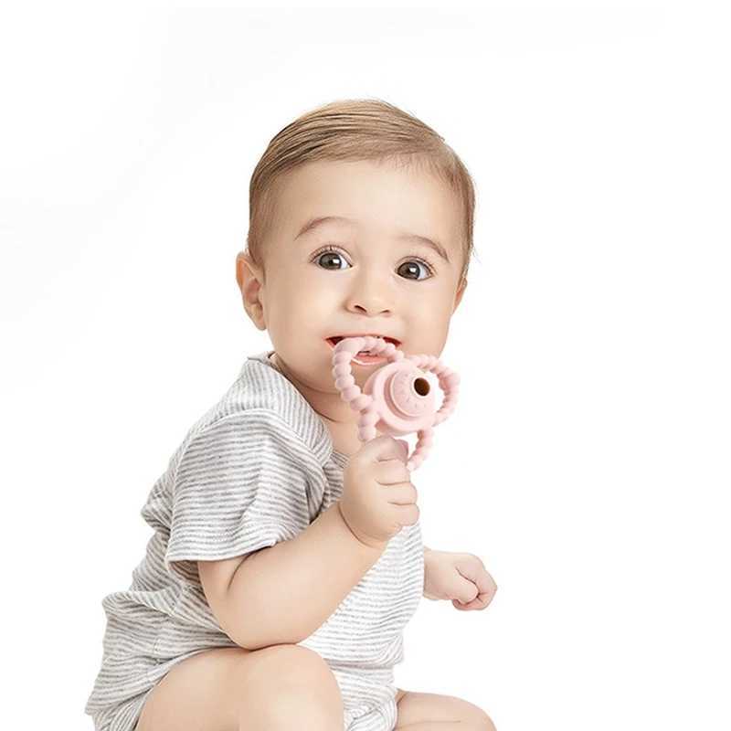 Baby Silicone Rattle Toy Montessori Educational Music Rattle Toy for Infant Food Grade Silicone BPA Free Newborn Teether Gift G251125