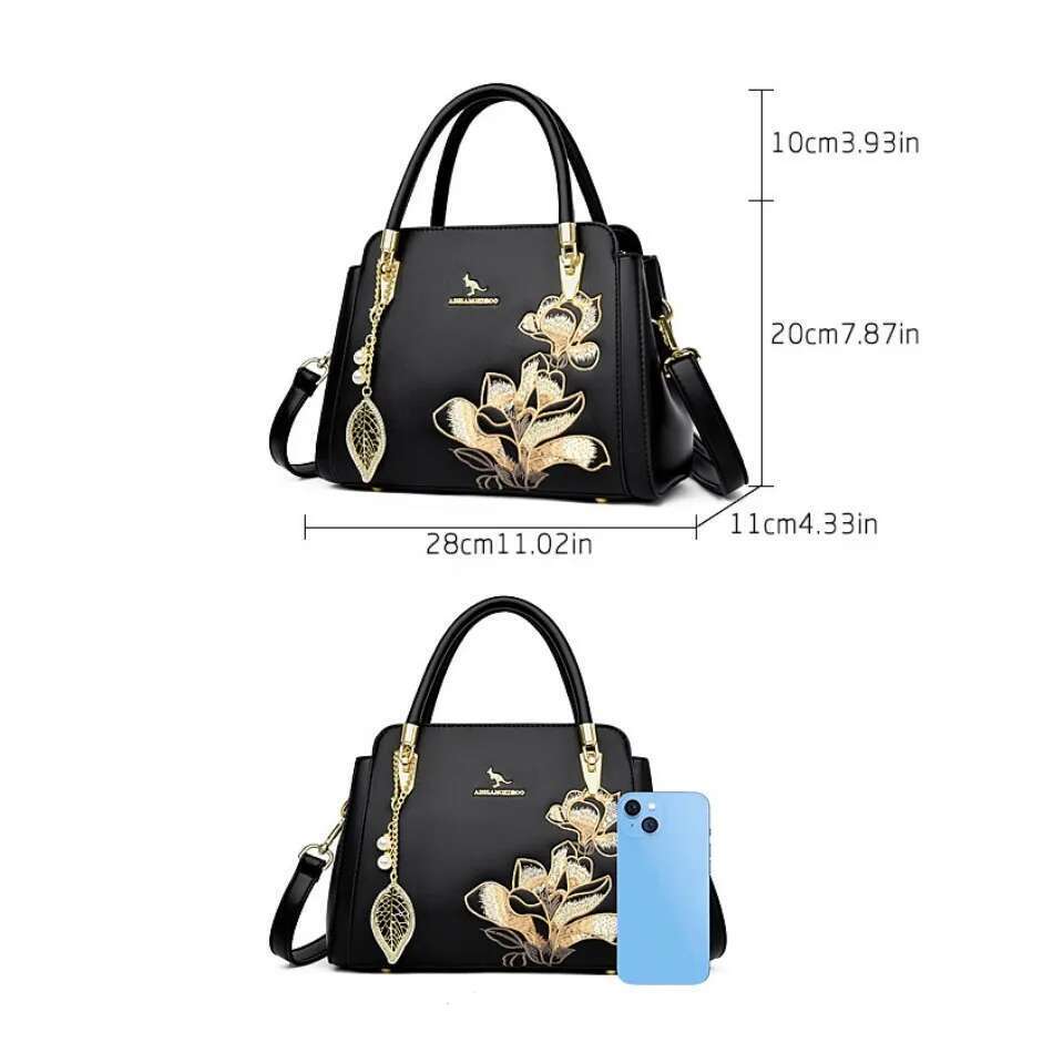 New Tote Large Capacity Shandbag Handbags For Women Fashion Chinese Style Embroidery Crossbody Bags Sac A Main