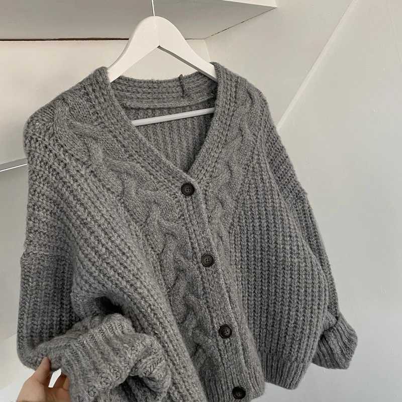 Women Cardigan Sweaters Autumn Winter Fashion Female Long Sleeve V-neck Loose Knitted Shirt Jackets Casual Sweater CoatsT251125