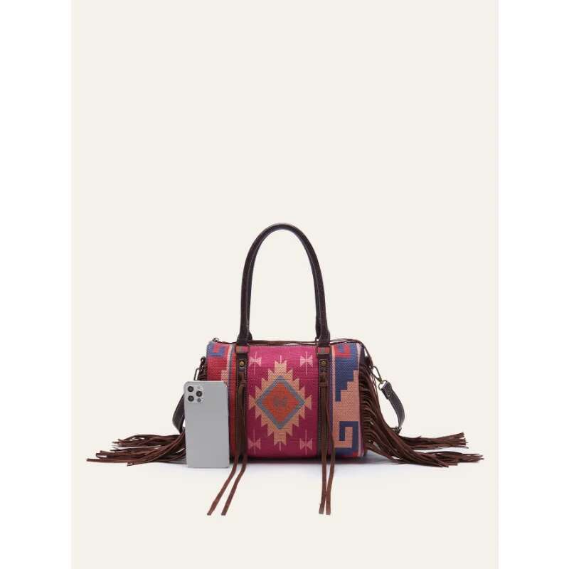 Designer Bag 2025 Bohemian Ethnic Style Cotton Linen Hand-Woven Tassel Decorated Women European American Retro Single Shoulder Crossbody Bag Luxury Ba