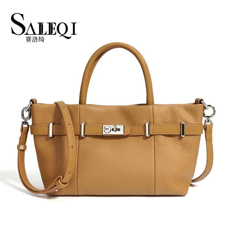 Genuine Leather Fashion Women Shoulder Cross White Bags Female Designer High Quality Ladies Brown Handbag For Woman Black