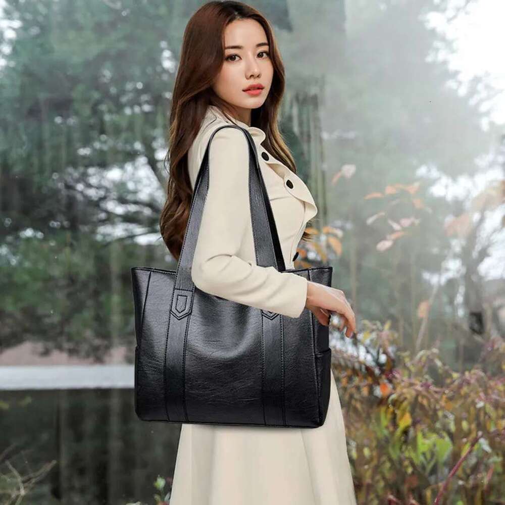 Leather Handbags Big Women High Quality Casual Female Bags Ladies Designer Large Capacity Multifunction Shoulder Bag