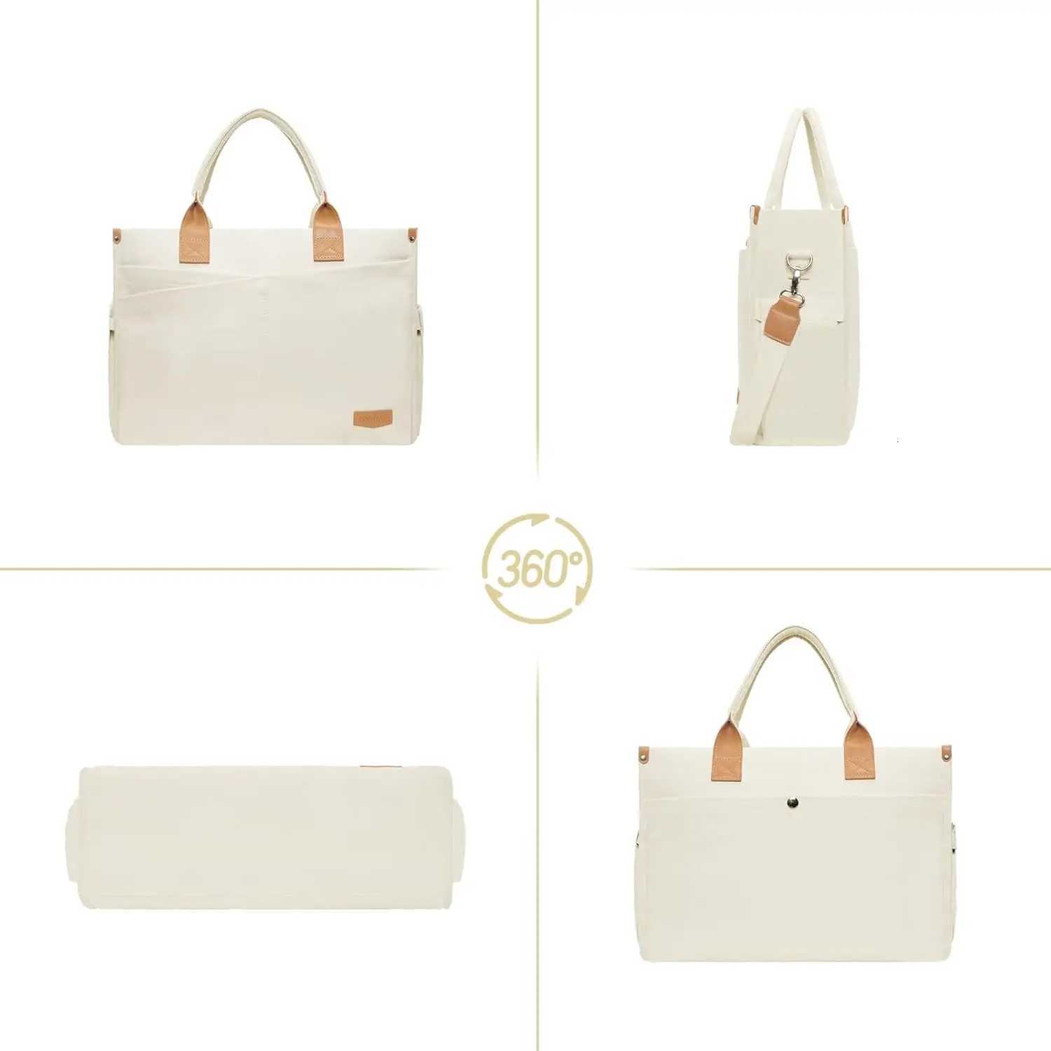 Women Laptop Tote Bag 156 inch Canvas Laptop Bag Casual Travel College Shoulder Bags Business Office Computer Handbag BriefcaseT251125