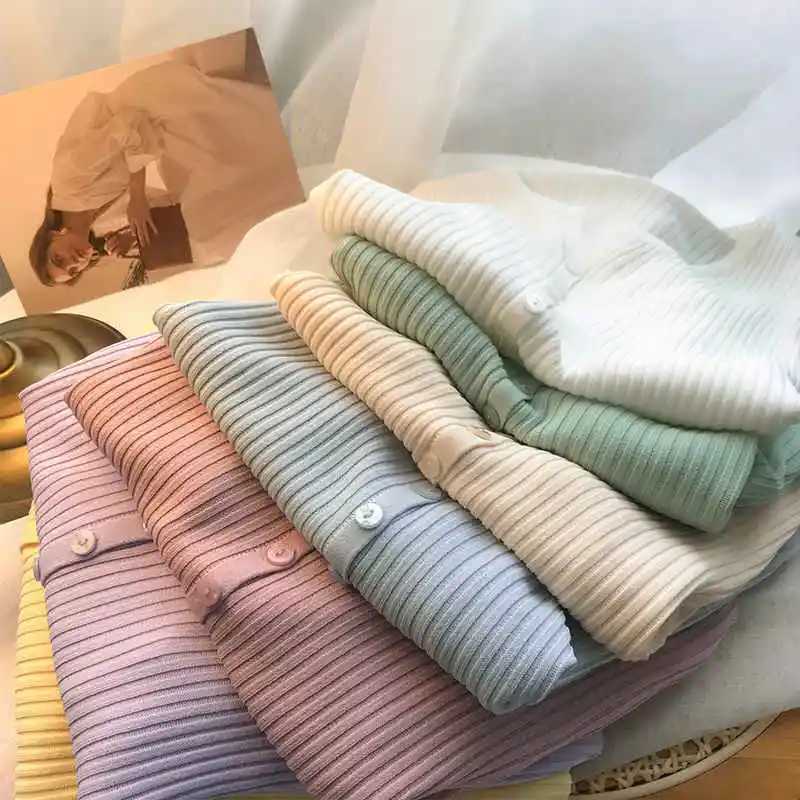 Knitted Sweater Women Cardigans New Long Sleeve O-Neck White Knit Sweater Cardigan Women Tops Knitwears Sueters De Mujer Q1196T251125