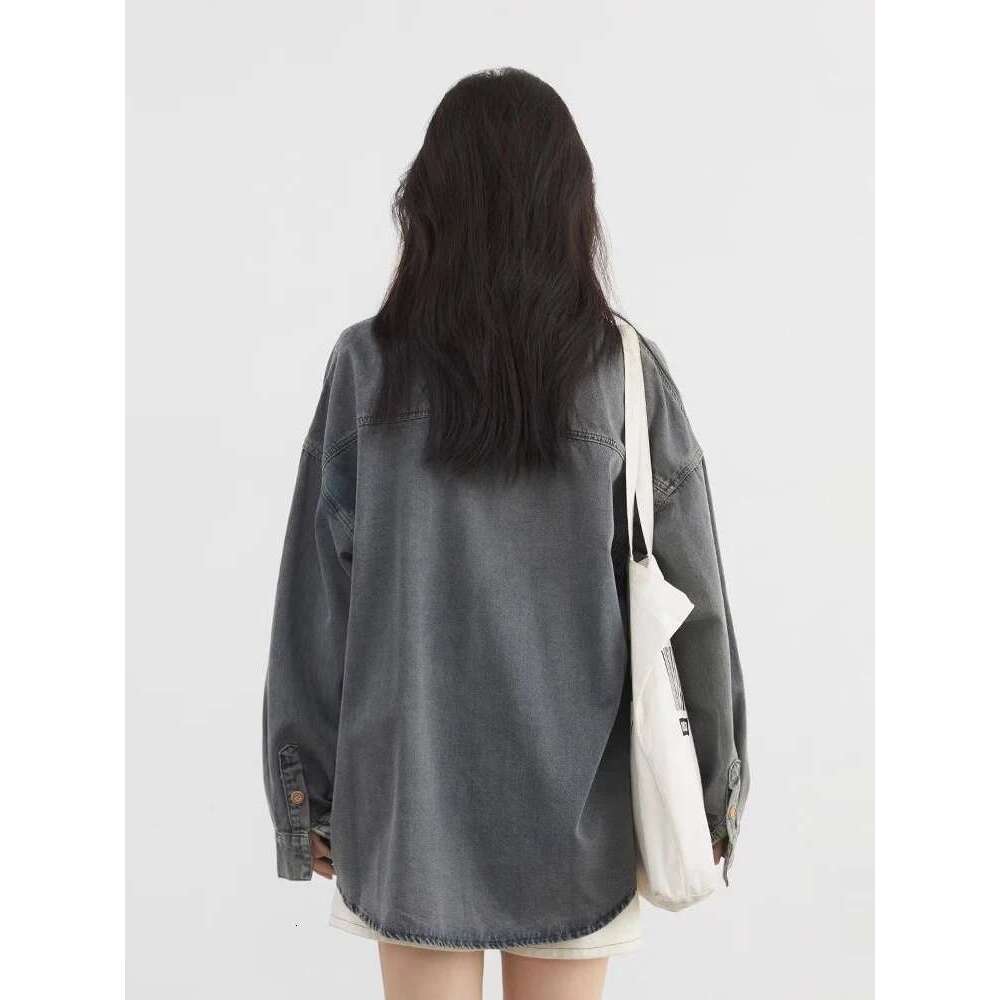 CHIC VEN Women Single Breasted Loose Casual New Retro BF Style Female Denim Shirt Woman Jacket Blouses Spring Autumn 2025