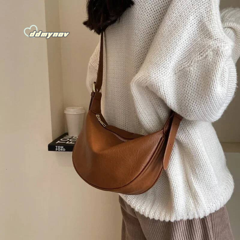 Large Capacity Handbags Crossbody for Women Solid Soft Shoulder Bags Female Casual Travel Hobos Bag Vintage Sac New ddmynov
