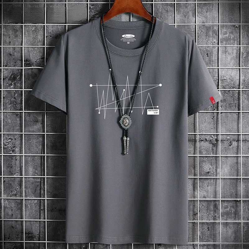 Manga T-shirt Top Extra Large Mens Loose T-shirt 100% Cotton Fashion Gothic Printed Mens Short sleeved T-shirt Summer New Mens Casual T-shirt W250425