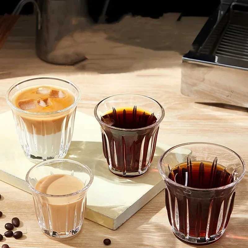 90/130/160/200ML Clear Glass Coffee Cup Heat-resistant Wedding Party Cocktail Beer Cup Breakfast Milk Cappuccino latt Glass Cup Y251125