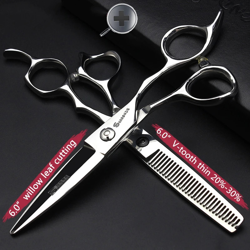 5.5/6/6.5/7/7.5 inch Professional Hairdressing Scissors Laser Line hair Scissors Cutting Thinning Scissors Barber Shears Set 250424