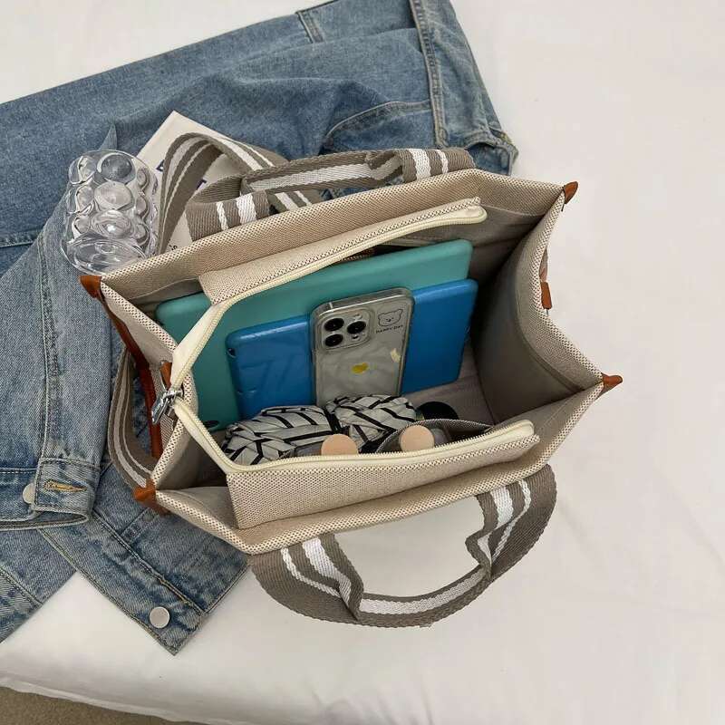 Luxury Designer Large Capacity Canvas Tote Women In New Vintage Handbag For Class Commuting Crossbody Shoulder Bag
