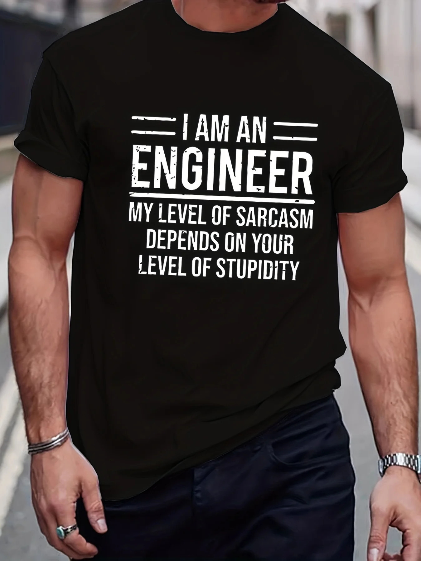 Interesting engineer slogan pattern printing mens oversized T-shirt graphic T-shirt summer dress 100% pure cotton mens fashion trend 250423