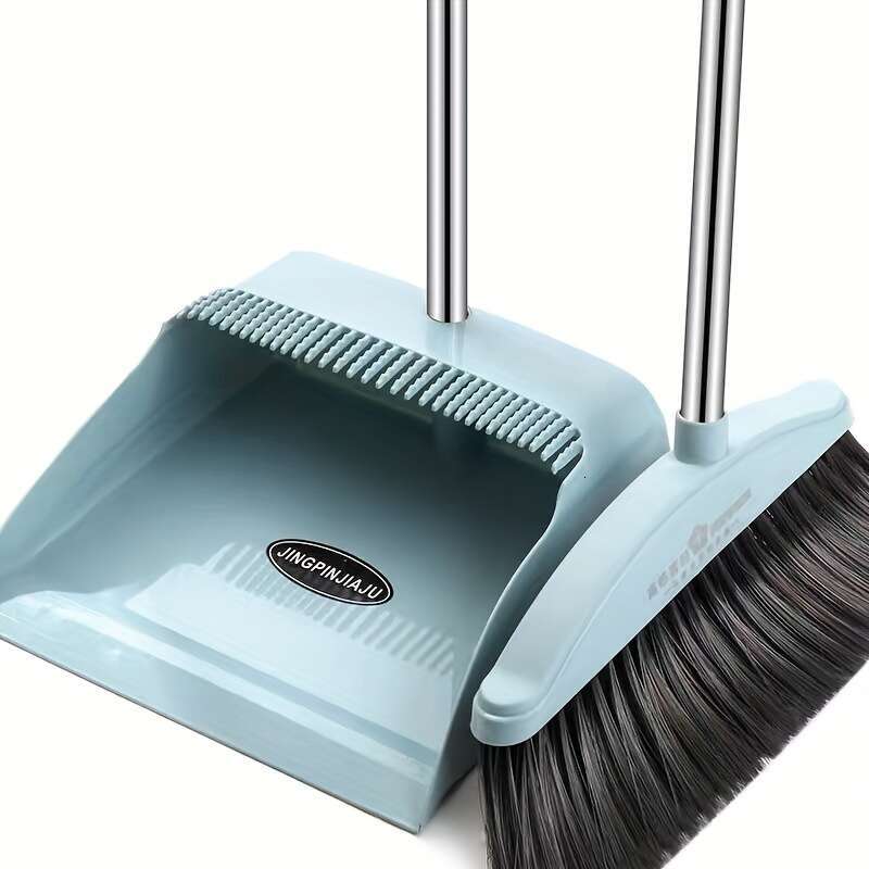2-in-1 Household Cleaning Set, Soft Bristle Dustpan and Brush Combo, Non-Stick Hair Easy Dust Removal, Durable Plastic, Home Use