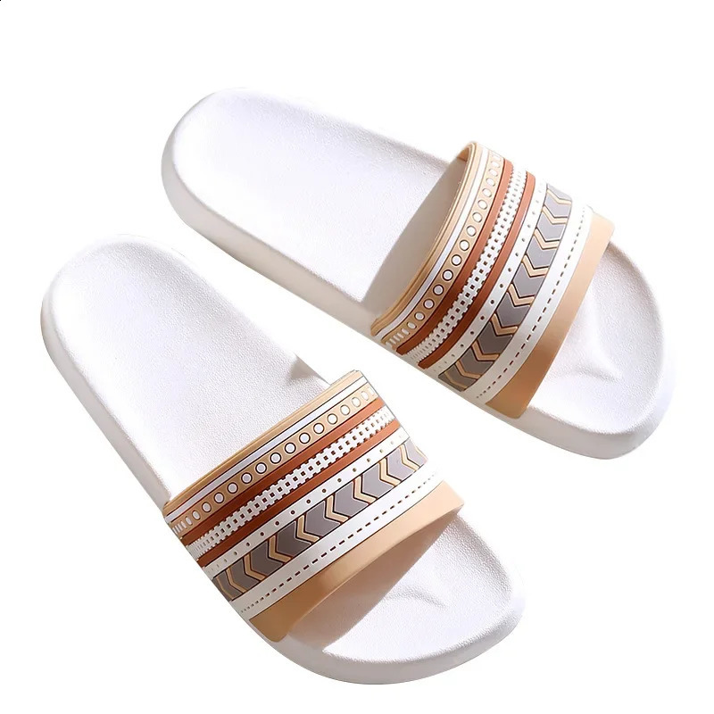 Summer Womens Home Slippers Home Wholesale Bathroom Anti-slip Flip-Flops Wear Soft-soled Indoor Slippers Outside 250421