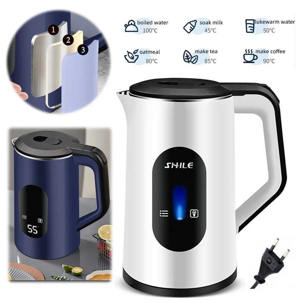 22L Stainless Steel Electric Digital Display Tea Kettle 1500W Fast Boil Auto-Shutoff Water Boiler Home Kitchen Tool C251125