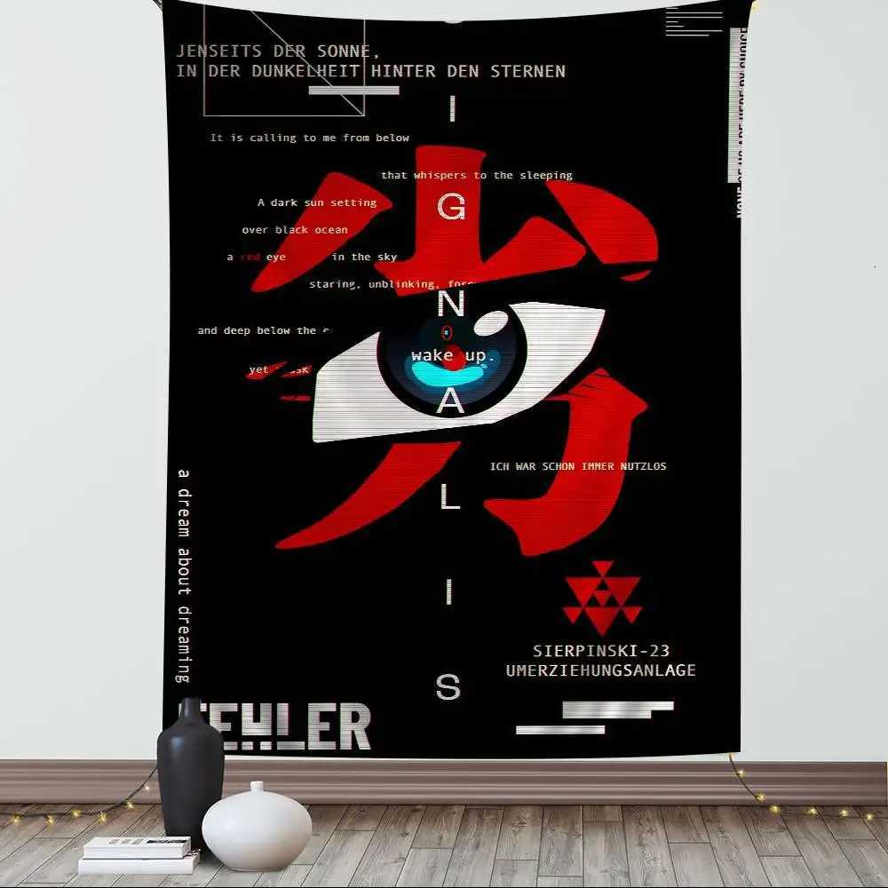 Signalis Survival Horror Indie Game Cartoon Tapestry Hippie Flower Wall Carpets Dorm Decor Art Home DecorM251125