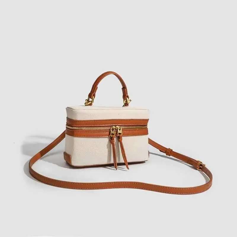 Fashion Box Women Handbags Designer Thick Canvas Shoulder Crossbody Bags Casual Spring And Summer Small Purses 2024 Bolso Mujer