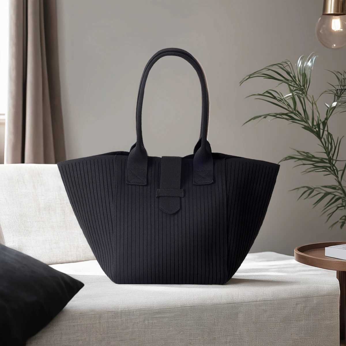 Tote Bag for Women Gray College Shoulder Bag Fashionable Green White-collar Commuting Bag Classic Black Handbag Women NewW250512