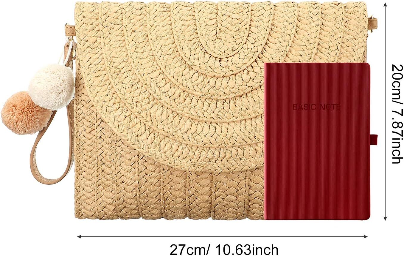 Shoulder Bag Women Straw Clutch Crossbody Wallet