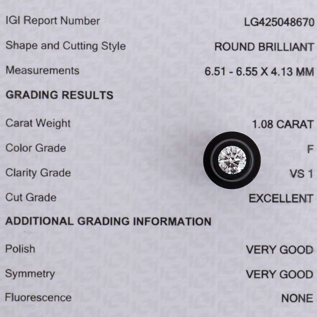IGI Certified VVS CVD HPHT Diamonds 1ct 1.5ct 2ct Lab F Vs1 White Round Diamond Lab Grown Diamonds in Stock