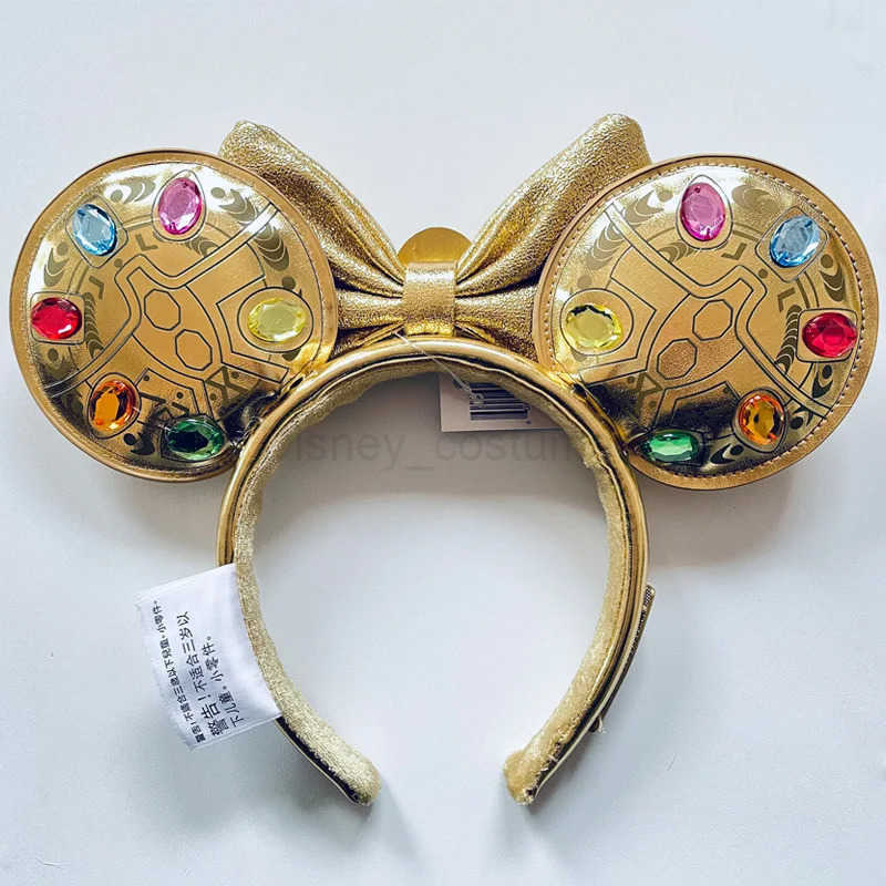 Disney Golden Mickey Adult Headband Marvel Infinity Stone Ear Headband Role Playing Accessories X250425