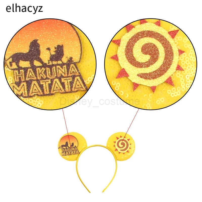 Disney Festival Party Role Playing Mouse Ear Headband 3.3 Ears Sparkling Hair Boy Bow Free DIY Cartoon Hair Accessories X250425