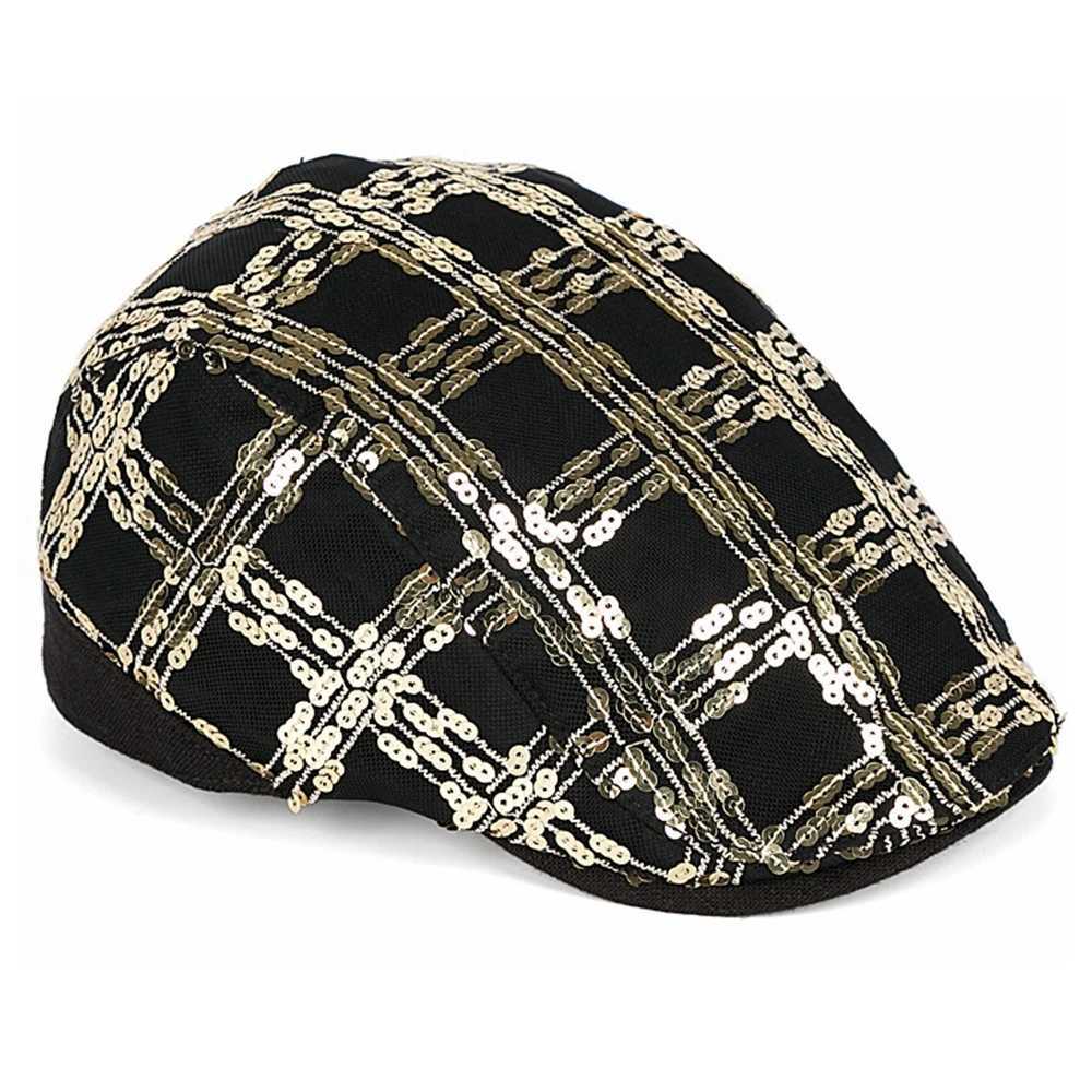 Hiphop Sequined Flat Cap Female Ivy Caps Lady Fashion Driving Hats Adjustable Sun Cap Newsboy Hat Women Summer Beret J251125