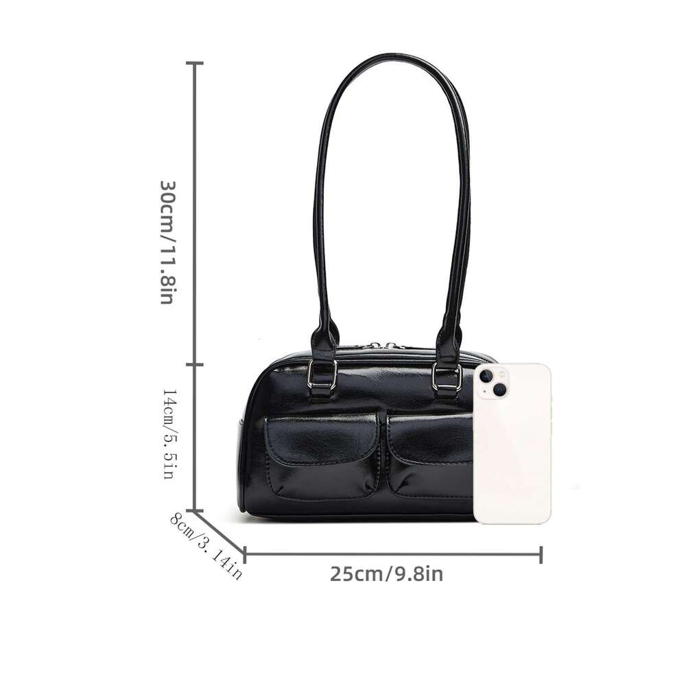 Lux Trendy Street Standoil Korea Designer Bowling Box Handbag For Women Boston Tote Pu Leather Bag Female Accessory