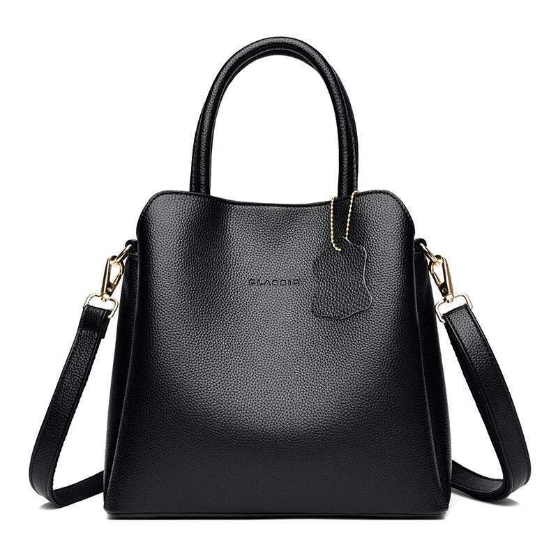 Soft Leather Handbags Designer Female Croosbody Bags For Women Casual Solid Color Tote Handbag Sac A Main 2024