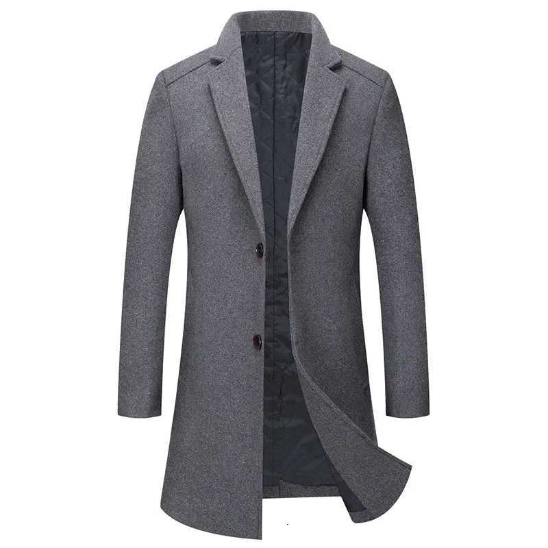 New Winter Men Business Casual Cashmere Overcoats Woolen Blends Man Fleece Warm Trench Coats High Quality Man Long Jackets 4XLT251125